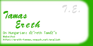 tamas ereth business card